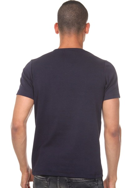 Lacivert V Basic T-Shirt Dzn8614Lcv