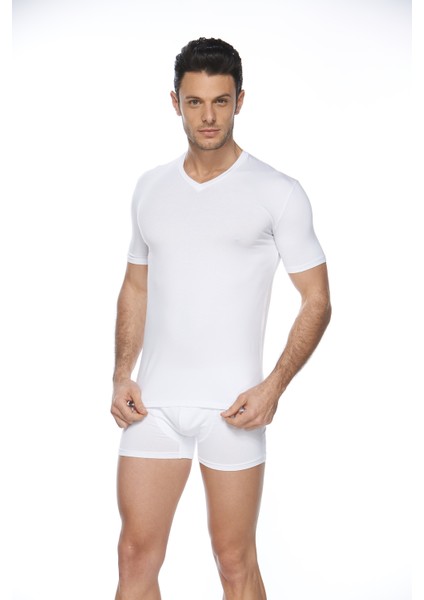 V Yaka Modal T-Shirt