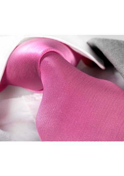 Pembe Sade Italian Kravat