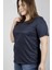 Ön Bedeni Süvet Arka Beden Örme Viskon T-Shirt 23538-m 2