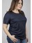Ön Bedeni Süvet Arka Beden Örme Viskon T-Shirt 23538-m 3