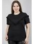 Bedeni Püskül Detaylı Örme T-Shirt 23573-m 1