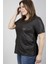 Süvet İle Örme Viskon T-Shirt 23592-m 3