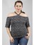 Boyundan Bağlı Puanti Desenli Örme Bluz 23652-m 1