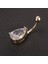Oval Beyaz Taşlı Göbek Piercing da72 3
