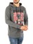 Kapüşonlu Baskılı Sweatshirt Füme 2779 1