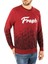 Bordo Baskılı Bisiklet Yaka Sweatshirt 2791 1
