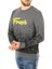 Füme Baskılı Bisiklet Yaka Sweatshirt 2791 1