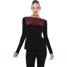 Quincey Kadın Dantel Robalı Bluz