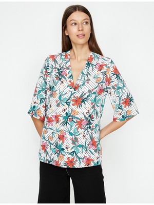 Koton Kadın Çiçek Desenli Bluz