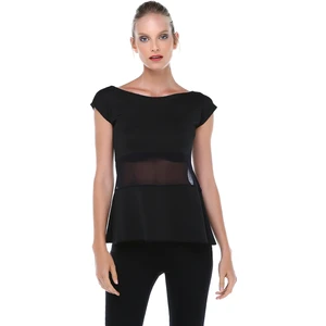 Kadın Tül Detaylı Scuba Bluz