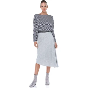 Kadın Lame Kemerli Asimetrik Etek