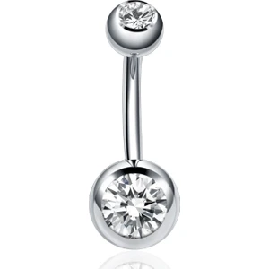 Yuvarlak Taşlı Göbek Piercing Dt92
