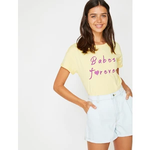 Kadın Yazılı Baskılı T-Shirt