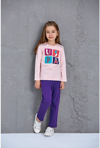 U.S. Polo Assn. Genç Kız Pijama Takımı Pembe