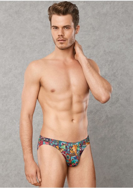Imprimé Erkek Slip PATCHWORK 1217