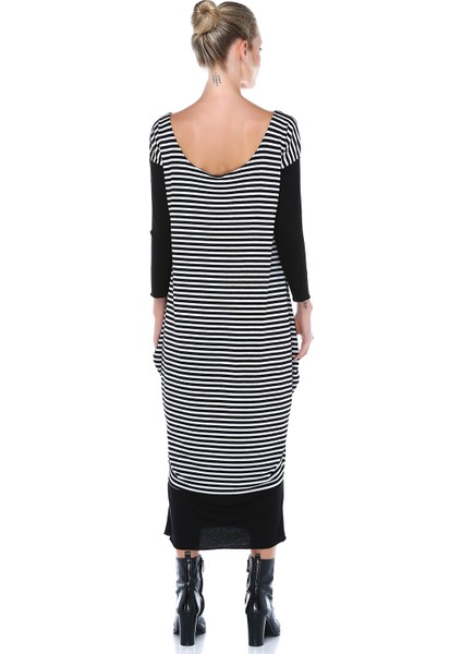 Kadın Geniş Kesim Çizgili Elbise fiyatları