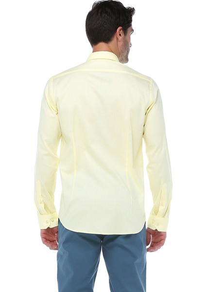 Slim Fit Düz Uzun Kol Gömlek modelleri