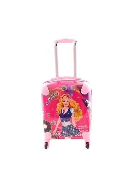 2025 Angel Girls Kolej Kız Çocuk Valizi Pembe