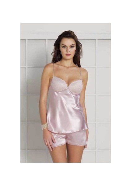 415 Kadın Saten Şort Takım Pijama