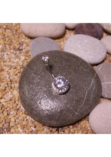 Çift Taşlı Komple Taşlı Göbek Piercing da61