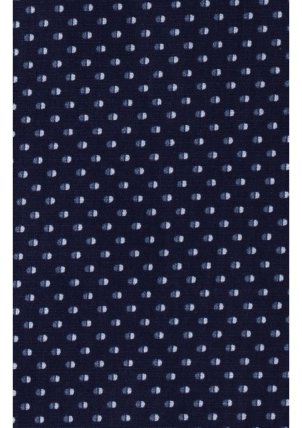 Lacivert Desenli Poplin Kadın Pijama Takımı