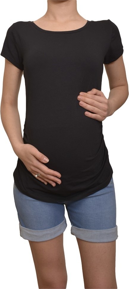 Luvmabelly Hamile Tişört Beyaz Renk Günlük Stil %95 Pamuk %5 Elastan Kumaş görsel 2