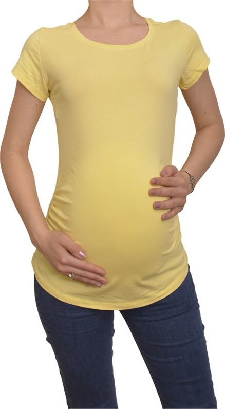 Luvmabelly Hamile Tişört Beyaz Renk Günlük Stil %95 Pamuk %5 Elastan Kumaş görsel 4