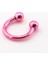 Parlak Pembe Top Uçlu Yarım Halka Kaş Piercing P386 1