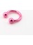 Parlak Pembe Top Uçlu Yarım Halka Kaş Piercing P386 2