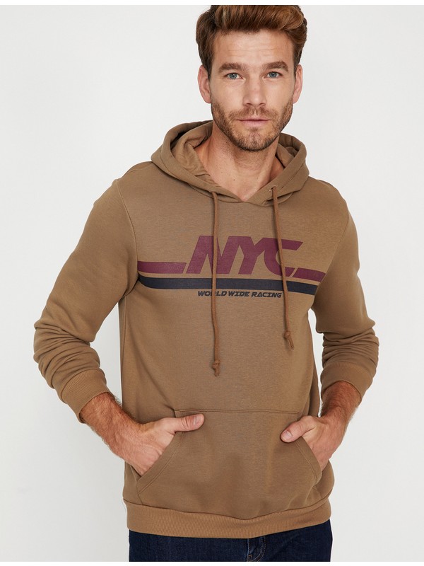 Siyah Erkek Yazili Baskili Sweatshirt 0kam71417lk999 Koton