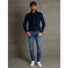 Pierre Cardin Erkek Lacivert Slim Fit Triko Kazak 50194114-VR033