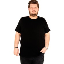 ModeXL T-Shirt Super Bisiklet Yaka 18149 Siyah