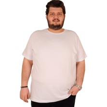 ModeXL T-Shirt Super Bisiklet Yaka 18149 Beyaz