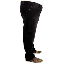 ModeXL Büyük Beden Erkek Pantolon Islemli Kot 17987 Siyah