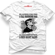 Tshirthane Peaky Blinders Tommy Shelby On A Gathering Storm.. Beyaz Erkek T-Shirt