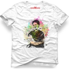 Tshirthane Frida Kahlo Unisex Kalıp Beyaz Erkek T-Shirt