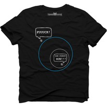Tshirthane Pubg Mavi Alan Fu*K Koş Run Forest Siyah Erkek T-Shirt