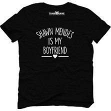 Tshirthane Shawn Mendes İs My Boyfriend Siyah Erkek T-Shirt