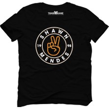 Tshirthane Shawn Mendes Peace 1998 Logo Siyah Erkek T-Shirt