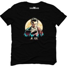 Tshirthane Stranger Things Eleven Demogorgon A B C Siyah Erkek T-Shirt