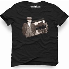 Tshirthane Peaky Blinders Tom Shelby Siyah Erkek T-Shirt
