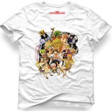 Tshirthane One Piece Monkey D. Luffy Manga Anime Beyaz Erkek T-Shirt