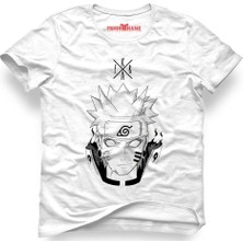Tshirthane Naruto Kakashi Manga Anime Beyaz Erkek T-Shirt