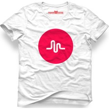 Tshirthane Musically Tik Tok Logo Beyaz Erkek T-Shirt