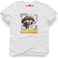 Tshirthane Pubg Battle Grounds Beyaz Erkek T-Shirt