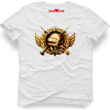 Tshirthane Pubg Up Level Beyaz Erkek T-Shirt