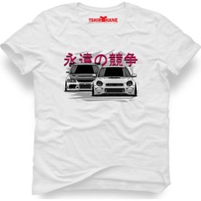 Tshirthane Subaru Vs Evo Beyaz Erkek T-Shirt