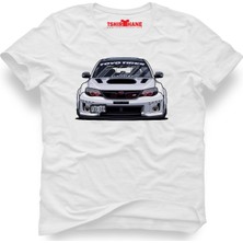 Tshirthane Subaru Impreza Beyaz Erkek T-Shirt