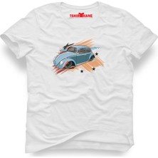 Tshirthane Volkswagen Beetle Vw Vosvos Beyaz Erkek T-Shirt